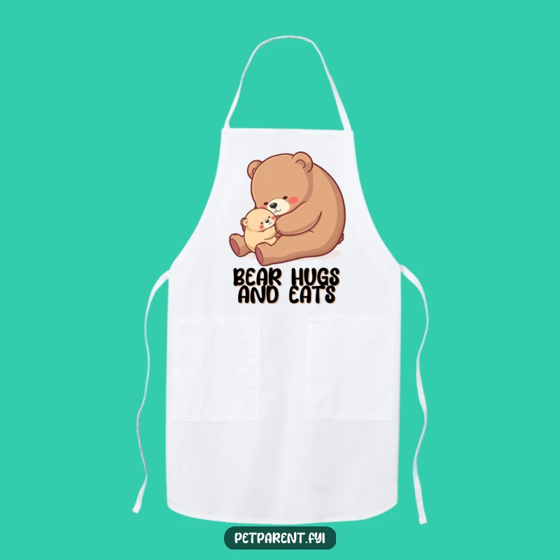 Funny Bear Hug Apron - Adorable Kitchen Fun & Perfect Parent Gift