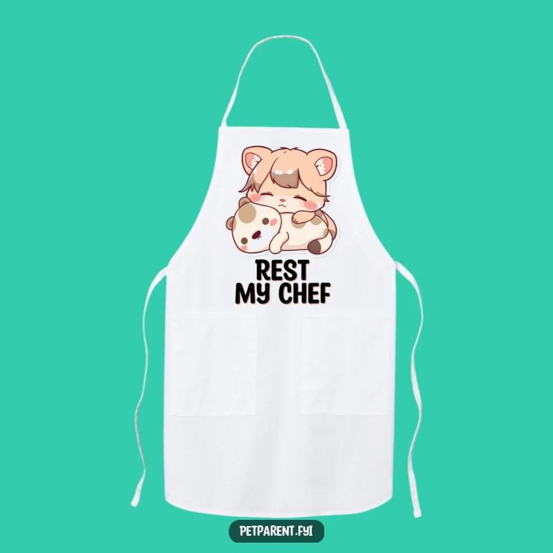 Funny Content Animal Apron: Cook with Calm, Peaceful Character Companion, Perfect Funny Gift