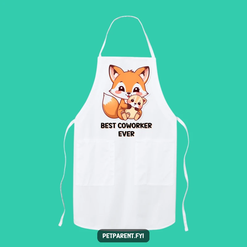Funny Fox and Puppy Apron: Cook with Cute Companions in the Kitchen