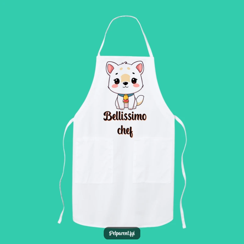 Funny Jingling Collar Apron: Cute Pet Themed Kitchen Accessory