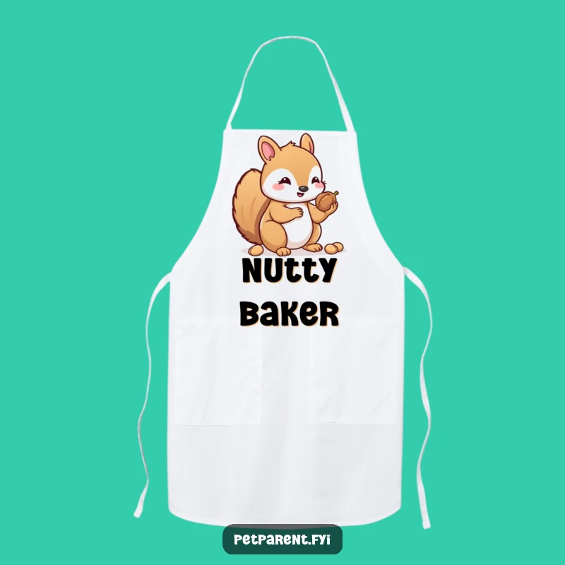 Funny Kawaii Squirrel Apron: Nut Sharing Kitchen Helper - Whimsical Cooking Gift