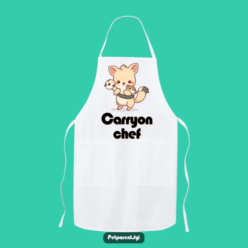 Funny Playful Animal Pet Carrier Apron - Cute Kitchen Accessory Gift