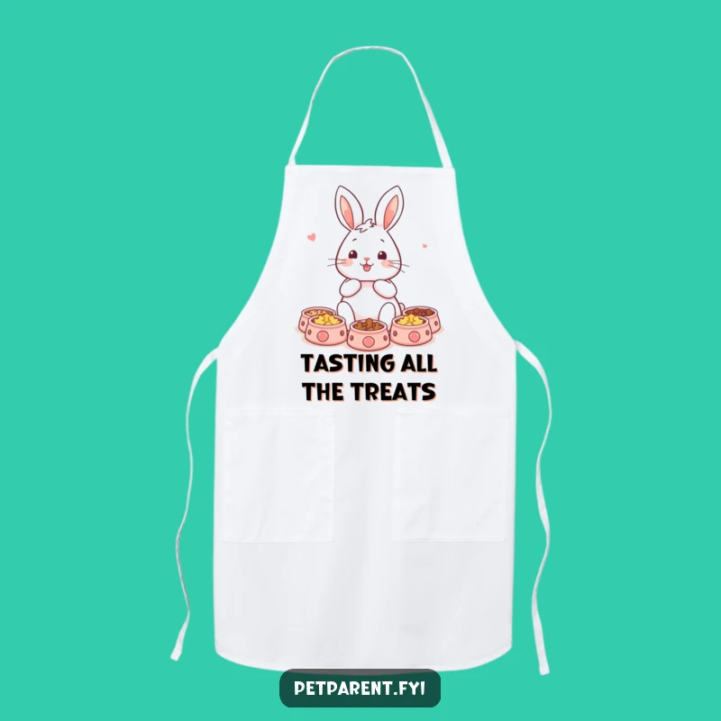 Funny Rabbit Pet Bowls Apron: Cook with Your Pet Pal in This Hilarious Gift!