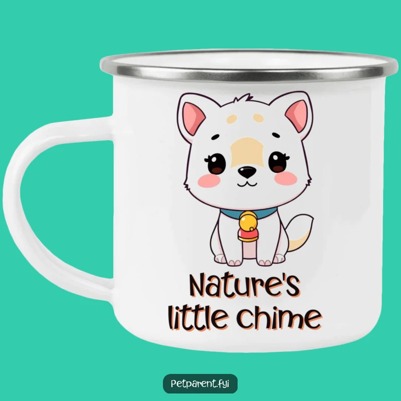Durable Funny Jingling Collar Camping Mug: Pet Lover Outdoor Drinkware