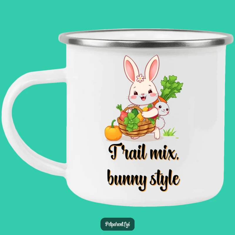 Funny Bunny Veggie Basket Camping Mug: Adventure Fuel, A Rugged Funny Gift
