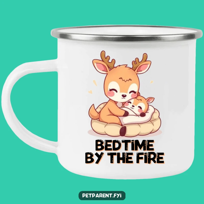 Funny Deer Bed Camping Mug: Cozy Campfire Laughs, Outdoor Gift