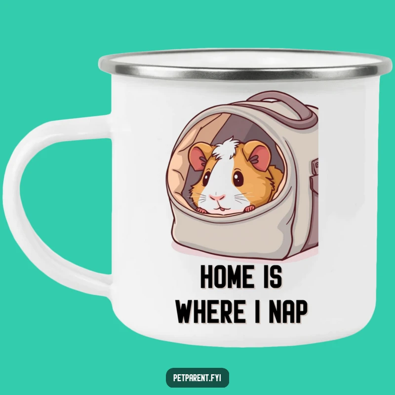 Funny Guinea Pig Carrier Camping Mug: Cozy Sips Outdoors
