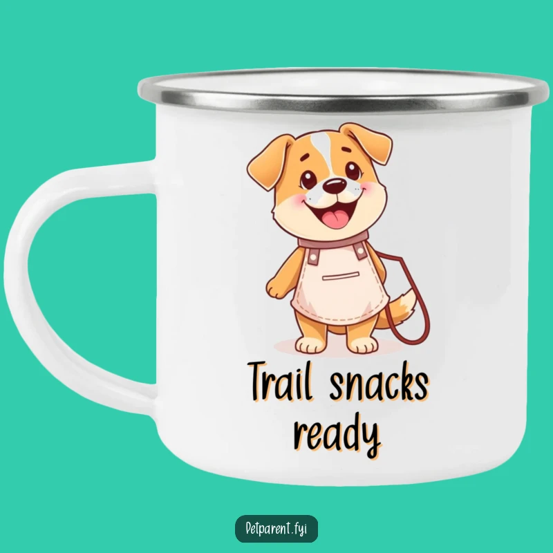 Funny Happy Dog Chef Camping Mug: Sip and Explore, Great Gift