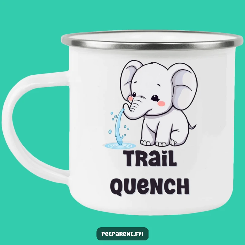Funny Kawaii Elephant Camping Mug: Water Sprayer Pal - Durable & Kind Outdoor Gift