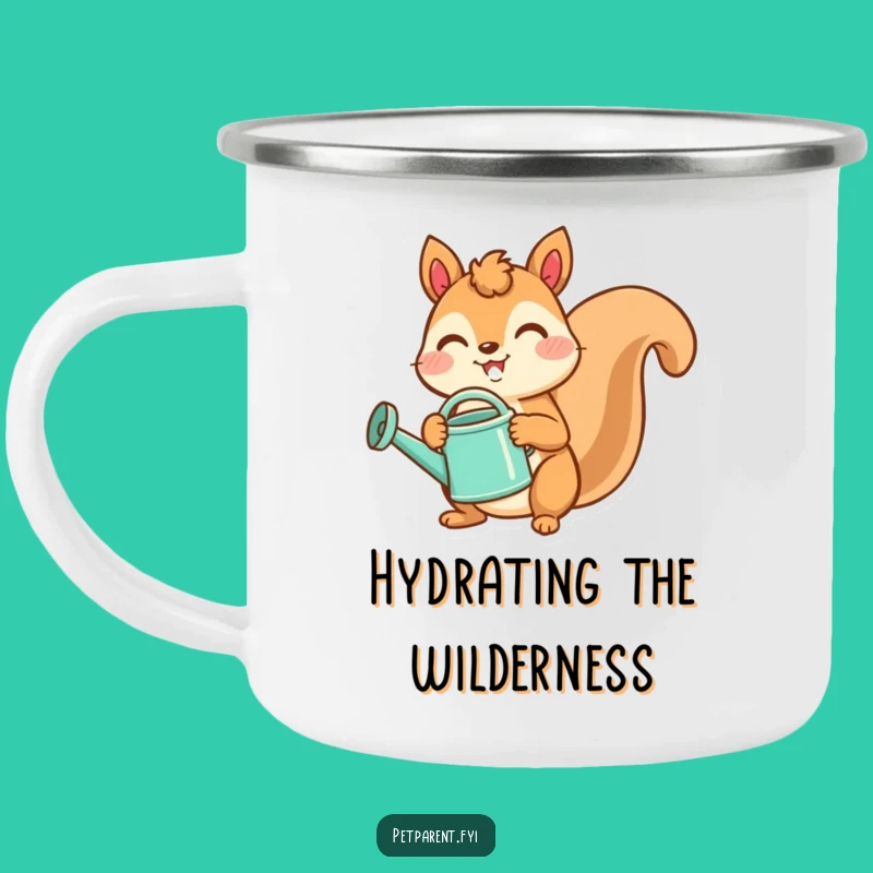 Funny Squirrel Camping Mug: Adventure with a Gardener's Spirit