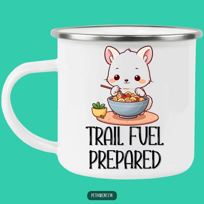 Durable Funny Squirrel Chef Camping Mug: Outdoor Cooking Adventure Gear