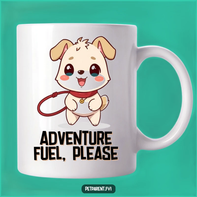Funny Dog Leash Wag Mug: Happy Pet Owner Gift For Morning Coffee