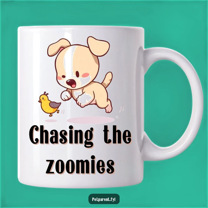 Funny Puppy Bird Mug - Chase Fun with this Playful Gift