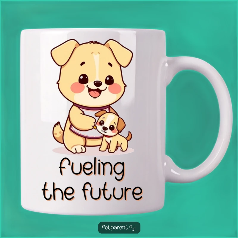 Funny Dog Feeding Puppy Mug - Heartwarming Humorous Gift for Dog Lovers