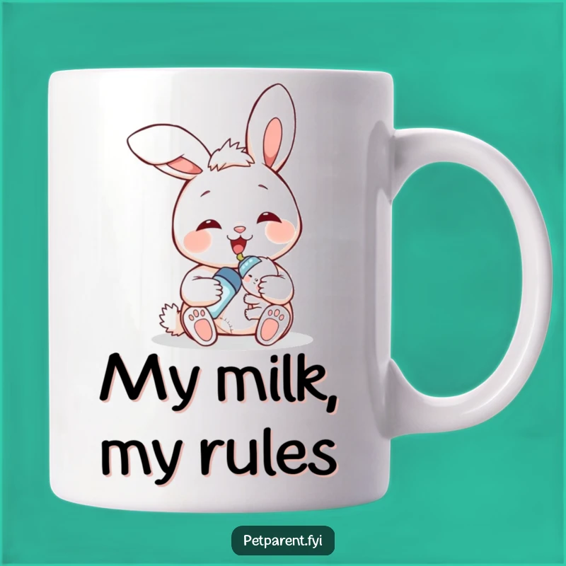 Funny Bunny Feeding Bottle Mug - Adorable Cute Mom Gift & Perfect Baby Shower Present