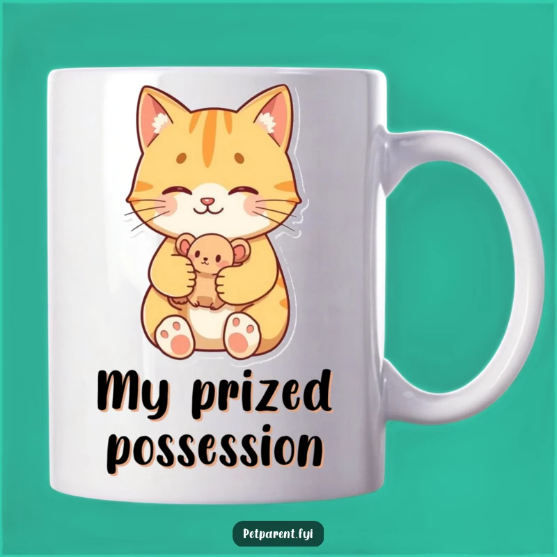 Funny Proud Cat Mug Gift - Hunter's Triumph With Toy Mouse For Cat Lovers