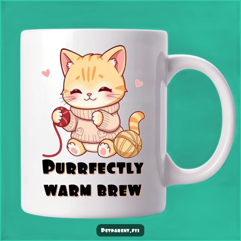 Funny Cat Yarn Mug: Playful Purrfect Gift for Cozy Moments