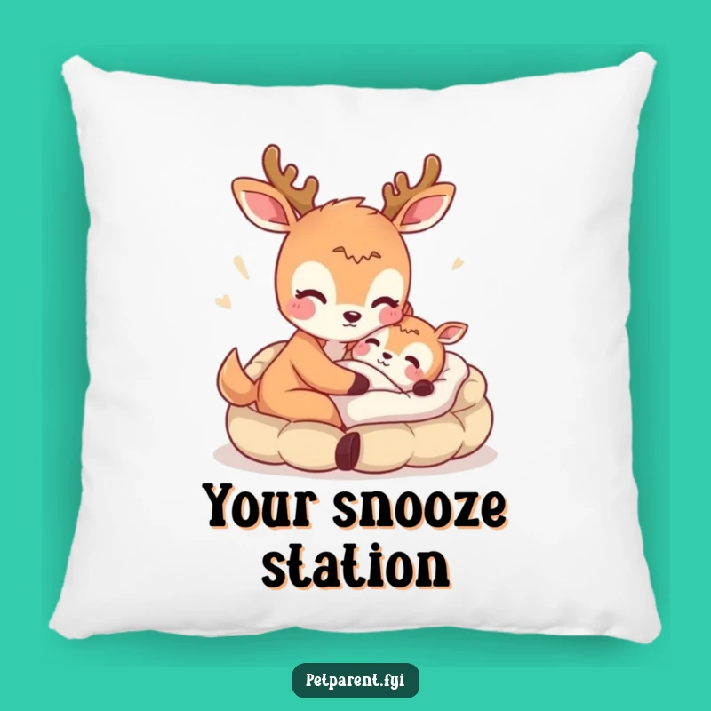 Funny Deer Bed Pillow: Cozy Comfort Cushion, Hilarious Accent Gift