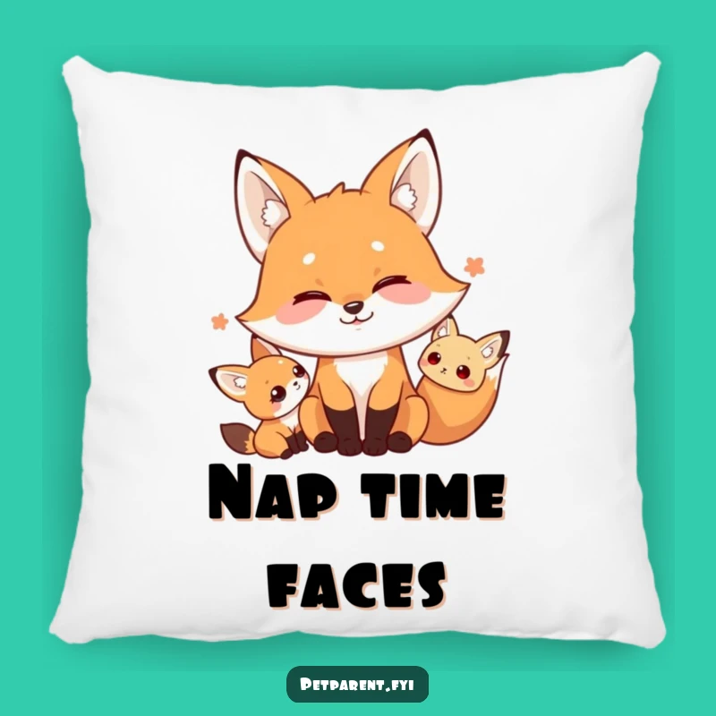 Funny Fox Pillow: Soft Silly Face Cushion, Cozy Humorous Home Decor Gift