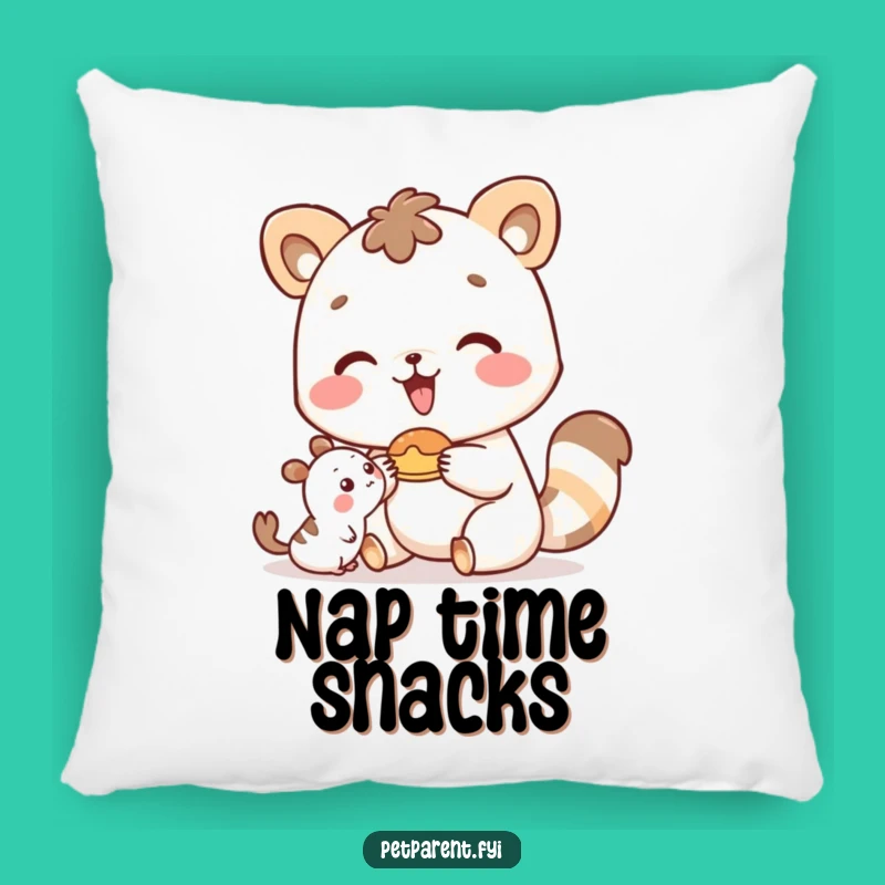 Funny Happy Animal Offering Food Pillow - Cozy Cute Companion Gift