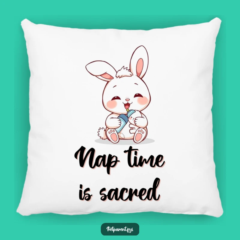 Funny Bunny Feeding Pillow - Cozy Cute Mom Decor & Perfect Baby Shower Accent