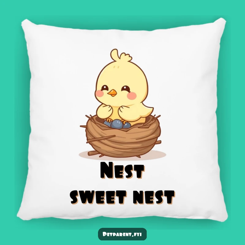 Funny Bird Nest Building Pillow - Cozy Cartoon Cushion Gift