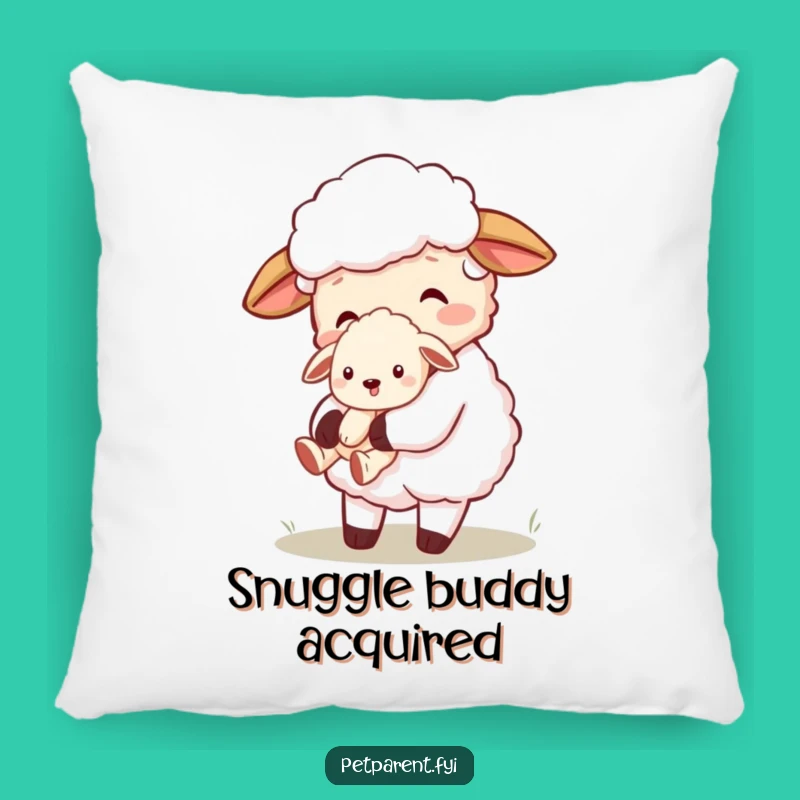 Funny Sheep Puppy Accent Pillow: Soft Cartoon Character Cushion for Cozy Comfort