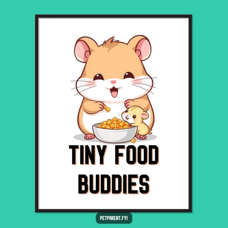 Funny Cheerful Hamster Digital Art - Printable Wall Art For Heartwarming Homes