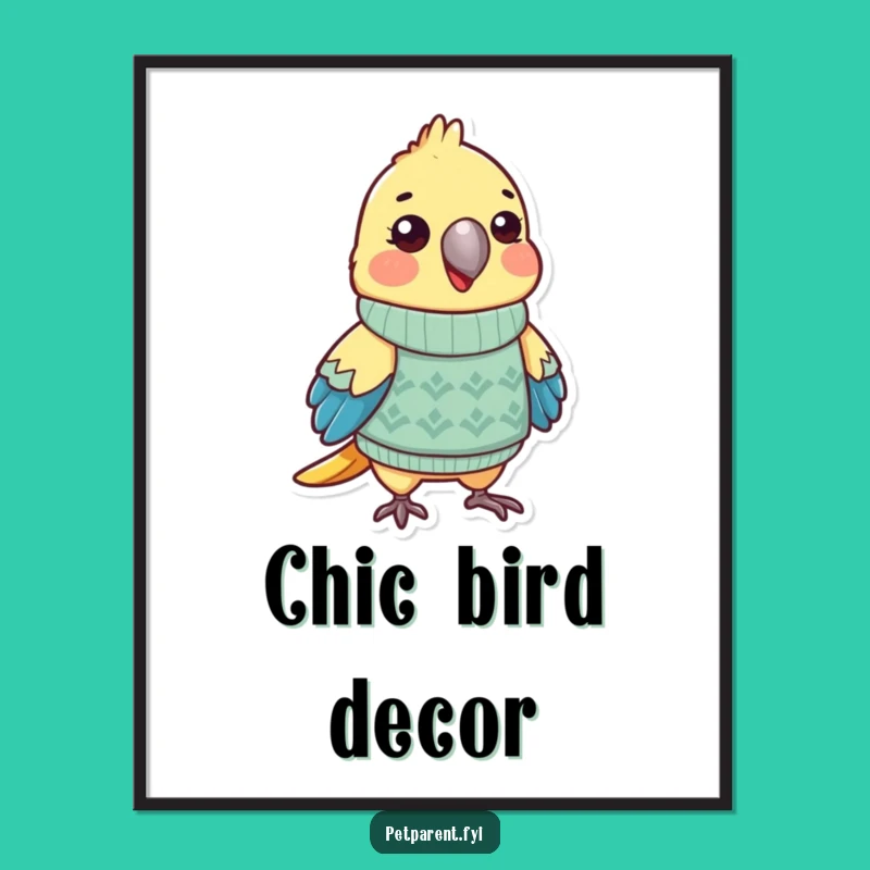 Funny Parrot Sweater Digital Print: Instant Joy and a Hilarious Gift!