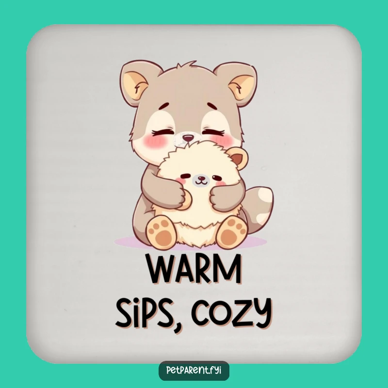 Funny Affectionate Animal Coaster: Protect Surfaces with Cuddly Charm