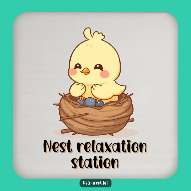 Funny Bird Nest Building Coaster - Cute Cartoon Drink Gift