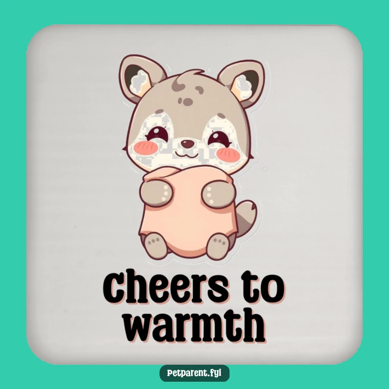 Funny Cozy Animal Blanket Coaster: Protect Surfaces with Warmth