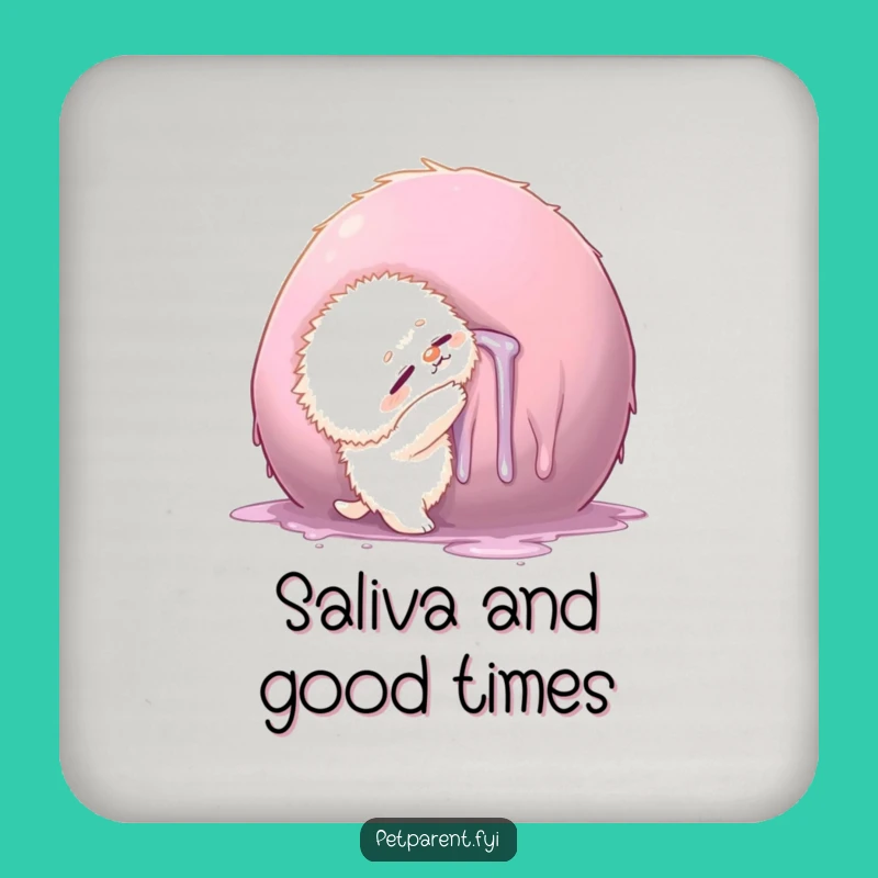 Funny Drool Hug Creature Drink Coaster - Protect Surfaces with Affection