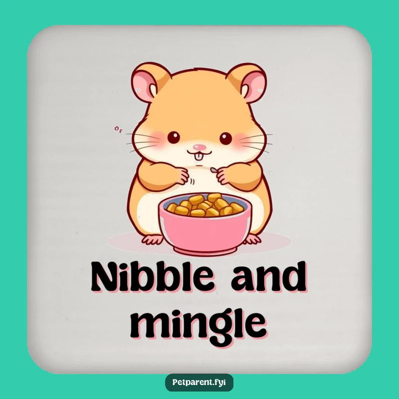 Funny Hamster Coasters: Set of Food Bowl Art, Ideal Funny Gift for Table Protection