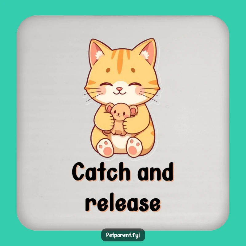 Funny Proud Cat Coaster Set - Protect Surfaces With Feline Pride