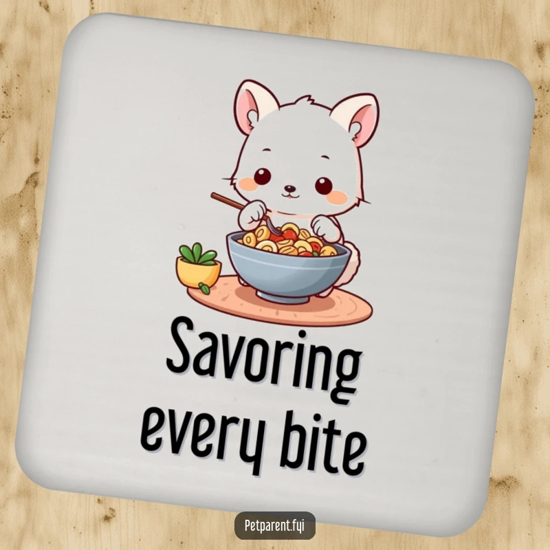 Set of funny drink coasters featuring a detailed illustration of a squirrel chef preparing food, protecting surfaces with style.