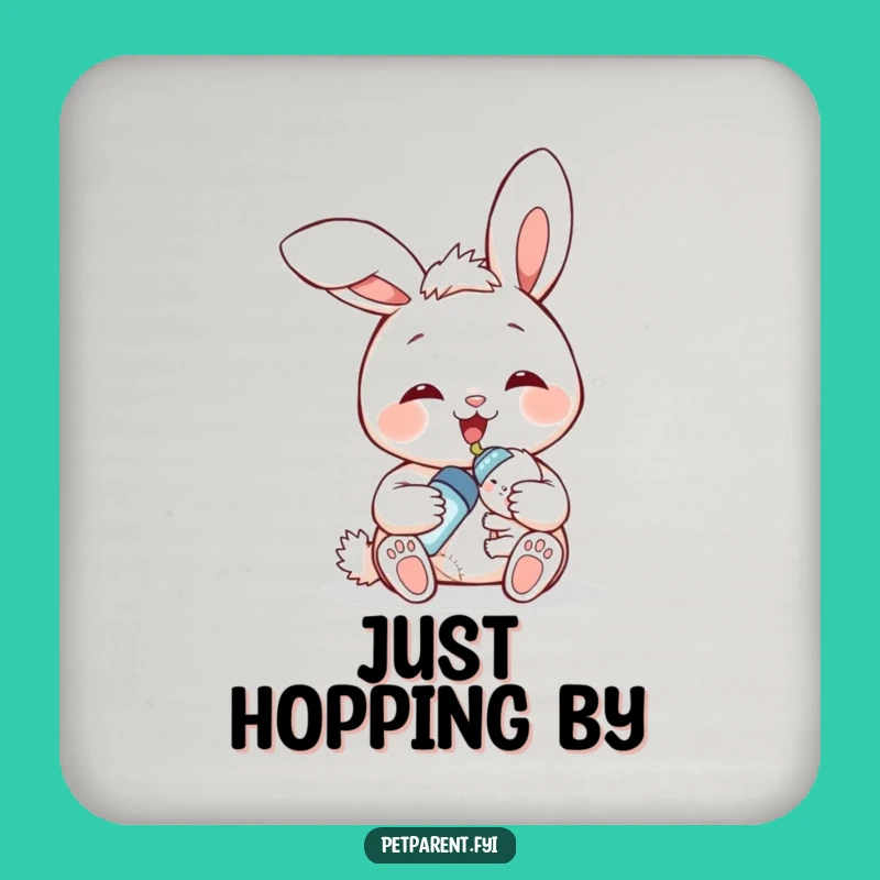 Funny Bunny Feeding Coaster Set - Cute Table Protection & Perfect Baby Shower Gift