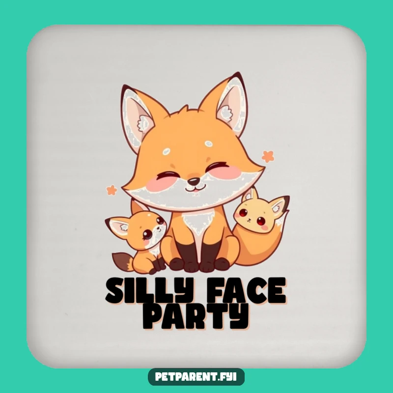Funny Fox Drink Coaster: Silly Face Protection, Humorous Protective Gift