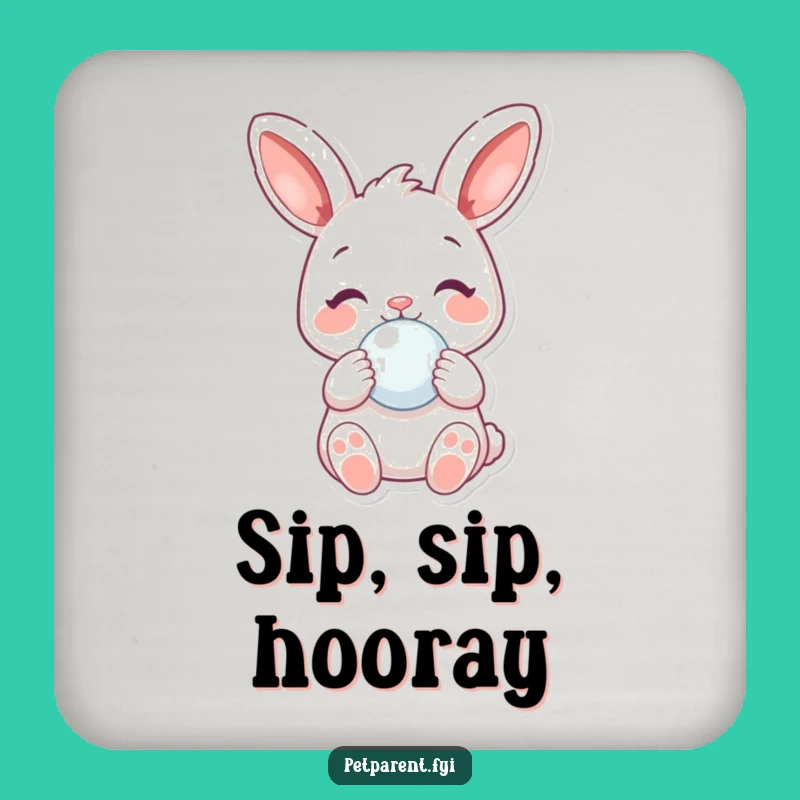 Funny Rabbit Pacifier Drink Coaster: Protect Surfaces with Hilarious Art