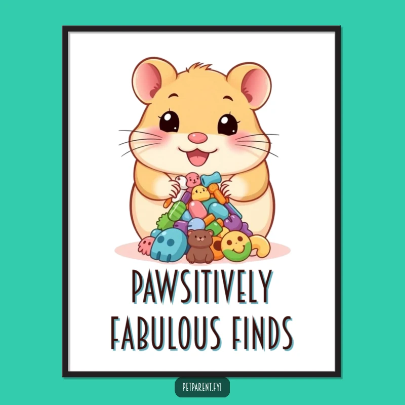 Funny Hamster Accessories Poster: Pet-Themed Art for a Happy Room