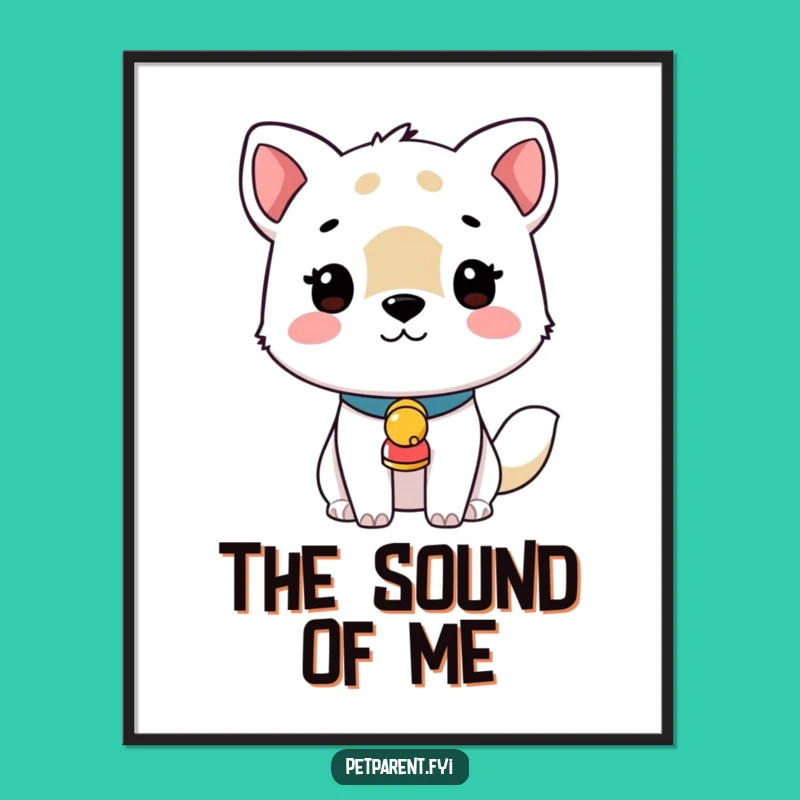 Funny Jingling Collar Art Print: Cute Pet Decor For Animal Enthusiasts