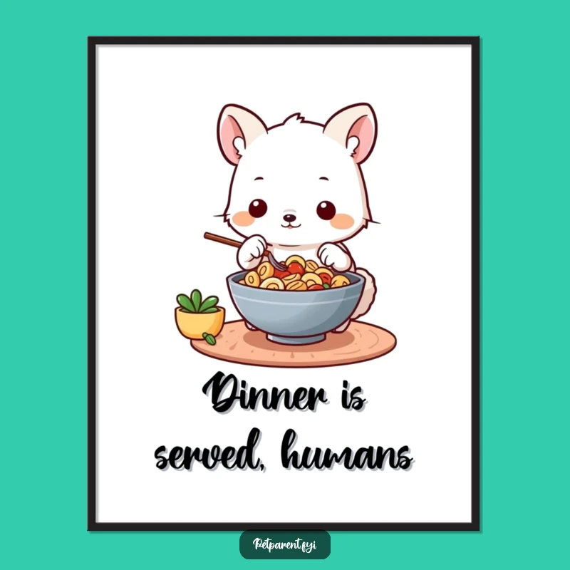 Funny Squirrel Chef Art Print: Whimsical Animal Cooking Decor For Walls