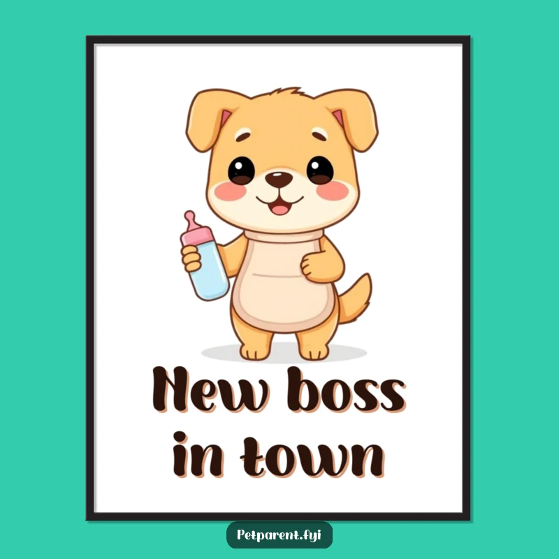 Funny Happy Dog Chef Poster: Add Wholesome Humor to Your Walls!