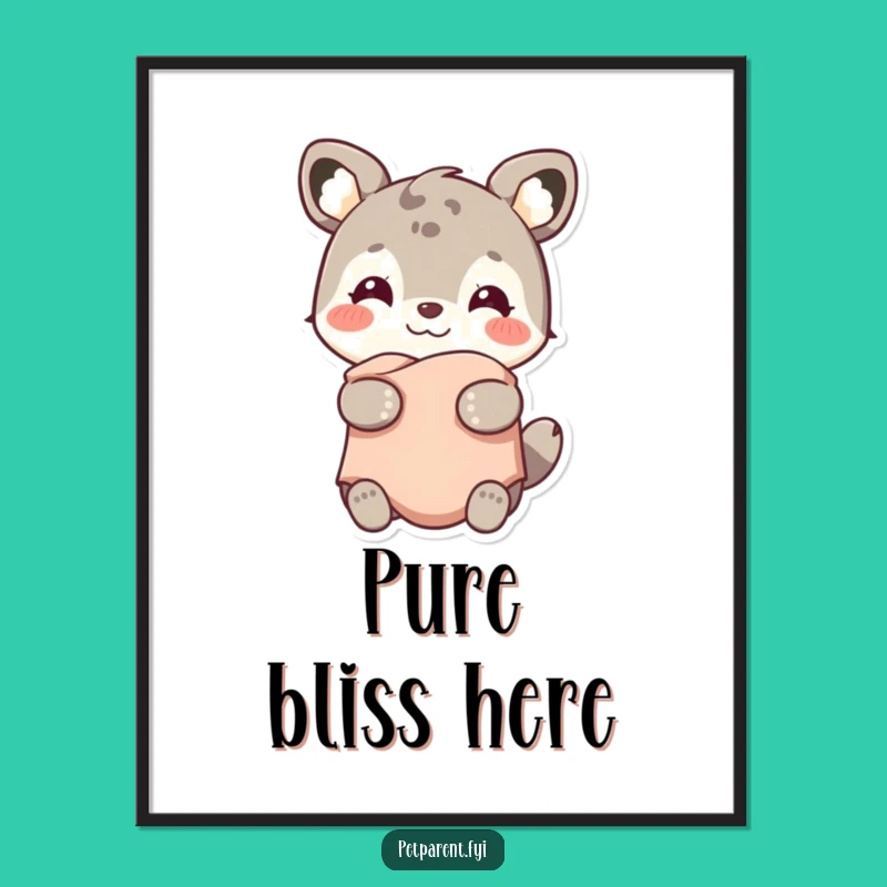 Funny Cozy Animal Blanket Poster: Art That Warms the Heart
