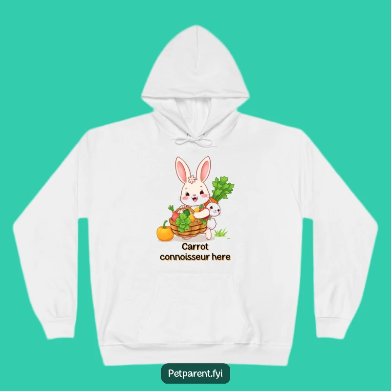 Cozy Funny Bunny Veggie Basket Hoodie: Warmth Meets Humor, A Cherished Funny Gift