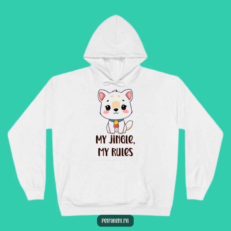 Cozy Funny Jingling Collar Hoodie: Warm Pet Lover Apparel For Chilly Days