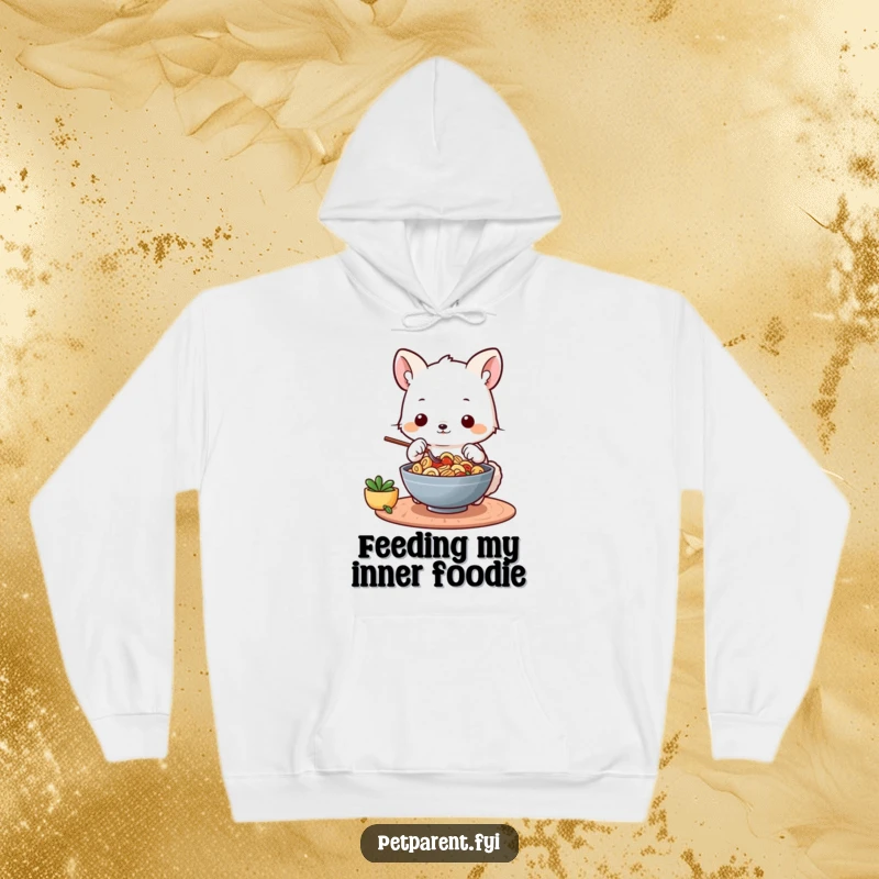 Funny hoodie showcasing a determined squirrel chef in a miniature apron, cooking up a storm, perfect for cold weather.