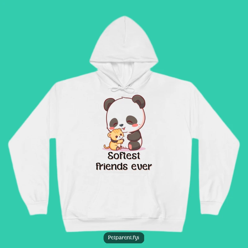 Cozy Funny Panda Hoodie: Snuggle Up with a Playful Kitten Friend