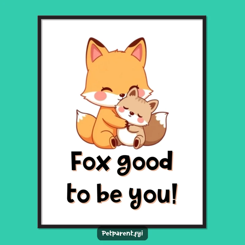 Free Printable Fox Art: Funny Nursery Downloadable Wall Decor for Cozy Spaces