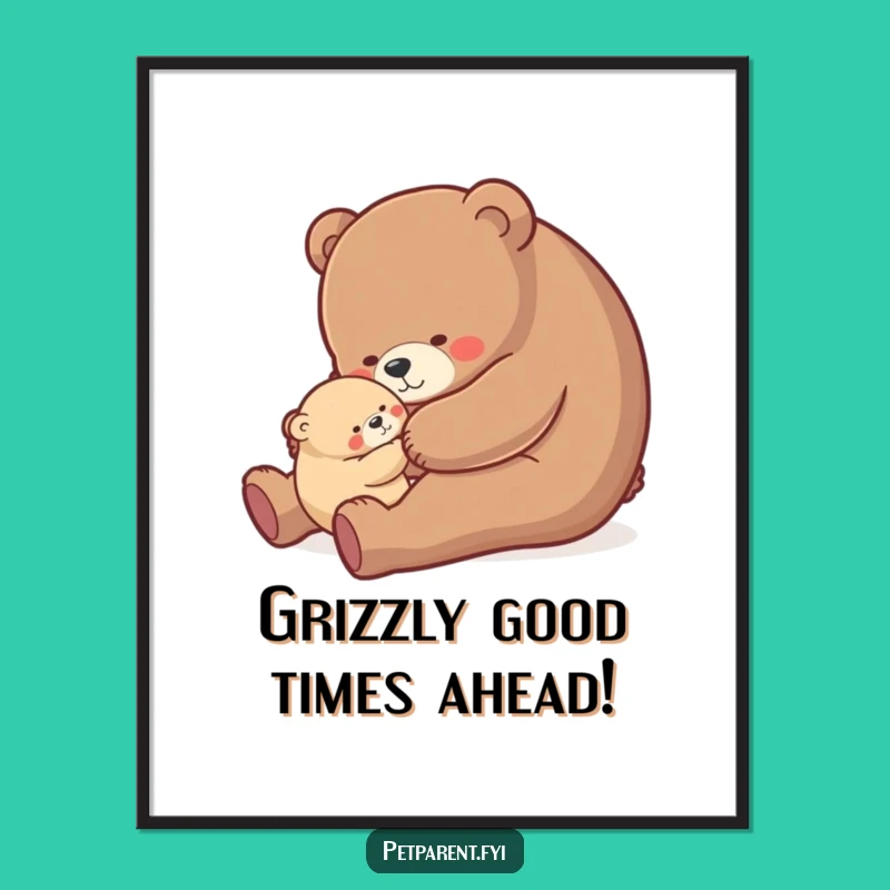 Free Printable Bear Art: Funny Nursery Downloadable Wall Decor for Cozy Rooms